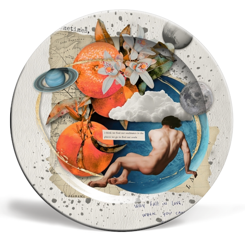 Why fall in love - ceramic dinner plate by Antonieta