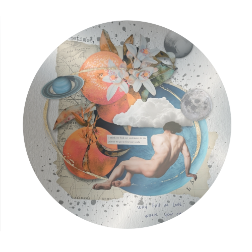 Why fall in love - Circle Sticker by Antonieta