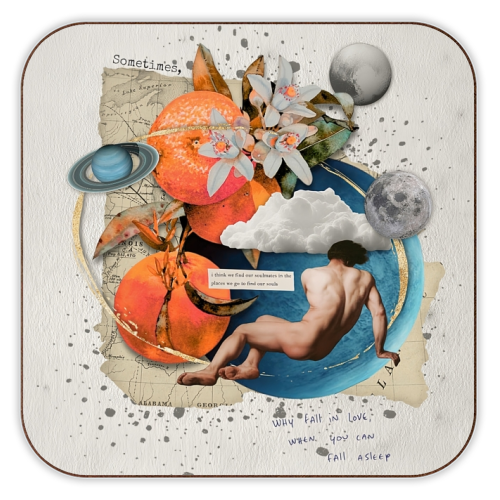 Why fall in love - personalised beer coaster by Antonieta