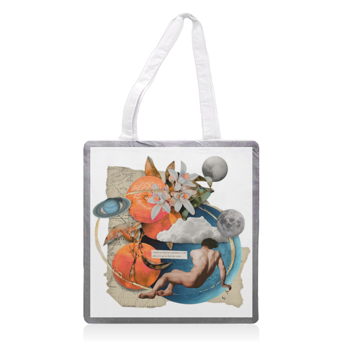 Why fall in love - printed canvas tote bag by Antonieta