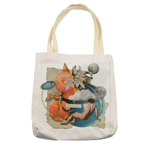Why fall in love - printed canvas tote bag by Antonieta