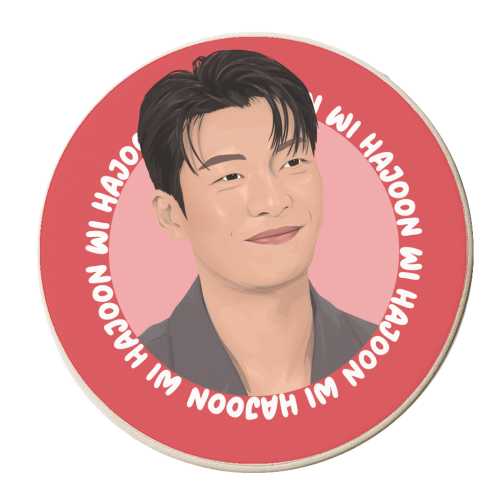 Wi Hajoon - personalised beer coaster by Pink and Pip