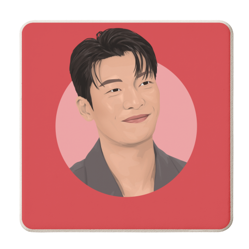 Wi Hajoon Squid Game - personalised beer coaster by Pink and Pip