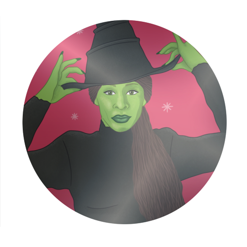 Wicked Christmas - Circle Sticker by Loren Grosvenor