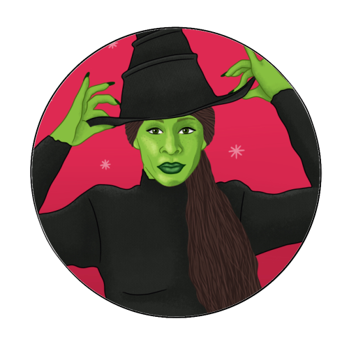Wicked Christmas - Circle Sticker by Loren Grosvenor
