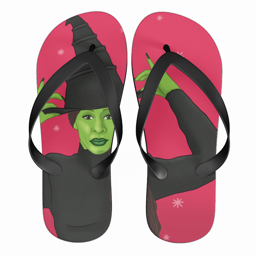 Wicked Christmas - funny flip flops by Loren Grosvenor