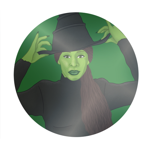 Wicked - Circle Sticker by Loren Grosvenor
