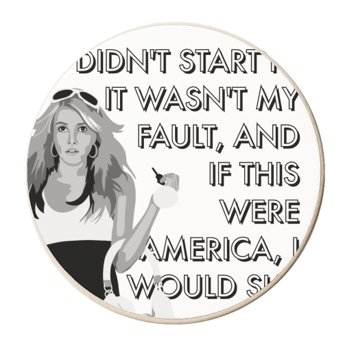 Wild child quote - personalised beer coaster by The Girl Next Draw