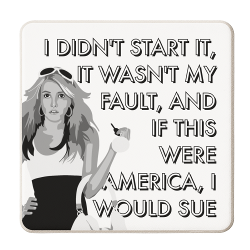 Wild child quote - personalised beer coaster by The Girl Next Draw