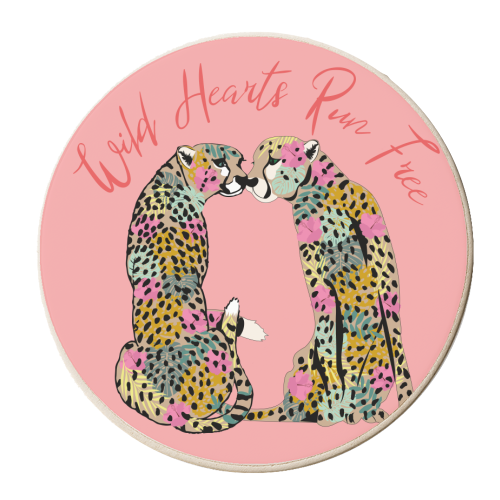 Wild Hearts Run Free - personalised beer coaster by Luxe and Loco