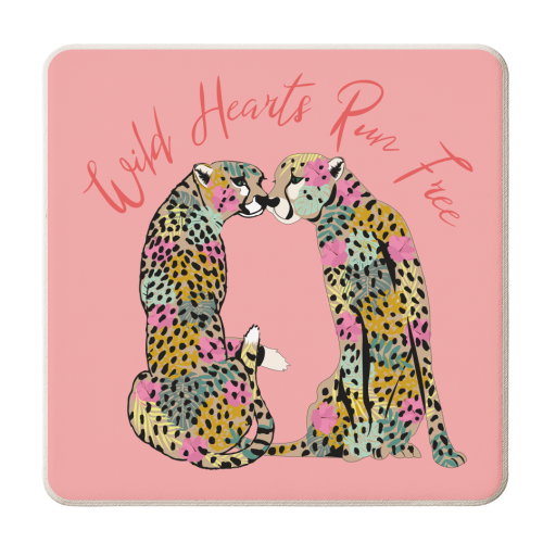 Wild Hearts Run Free - personalised beer coaster by Luxe and Loco