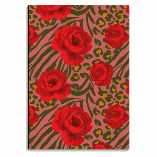 Wild Roses Jungle Mix - personalised A4, A5, A6 notebook by Luxe and Loco