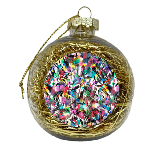 Wild Strokes Multi - xmas bauble by Ninola Design