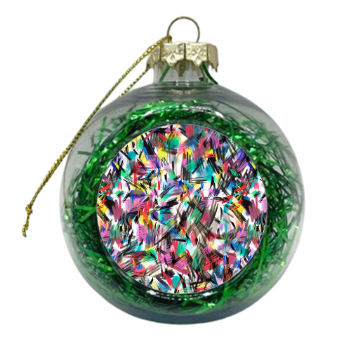Wild Strokes Multi - xmas bauble by Ninola Design
