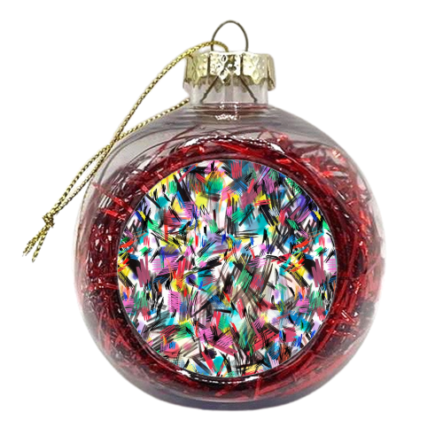 Wild Strokes Multi - xmas bauble by Ninola Design