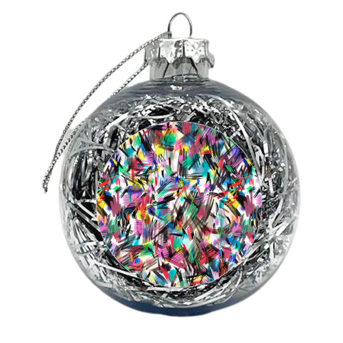 Wild Strokes Multi - xmas bauble by Ninola Design