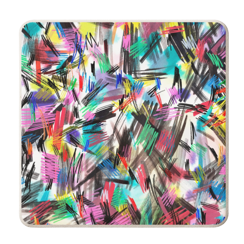 Wild Strokes Multi - personalised beer coaster by Ninola Design