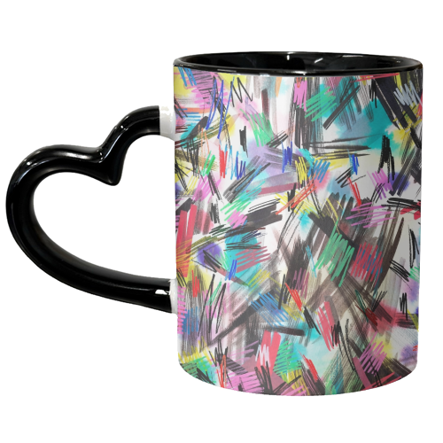 Wild Strokes Multi - unique mug by Ninola Design