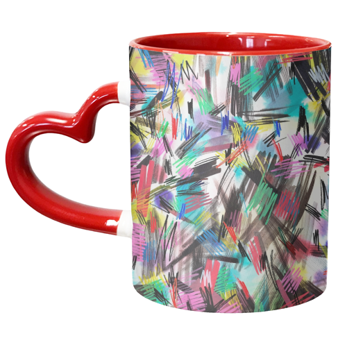 Wild Strokes Multi - unique mug by Ninola Design