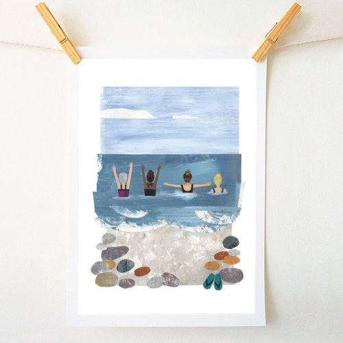 Wild Swimming - A1 - A4 art print by Christina Carpenter