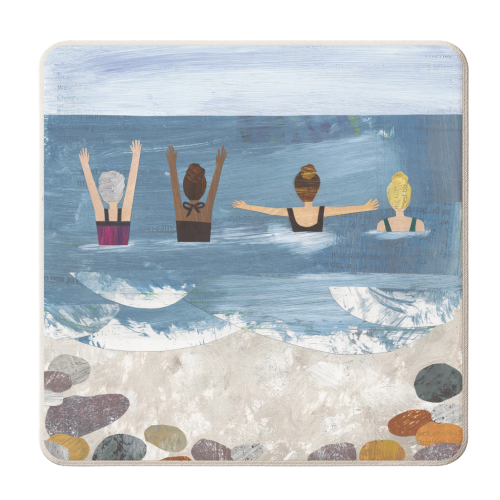Wild Swimming - personalised beer coaster by Christina Carpenter