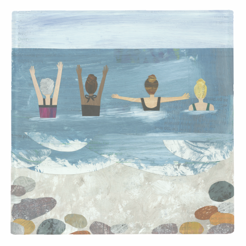 Wild Swimming - personalised beer coaster by Christina Carpenter