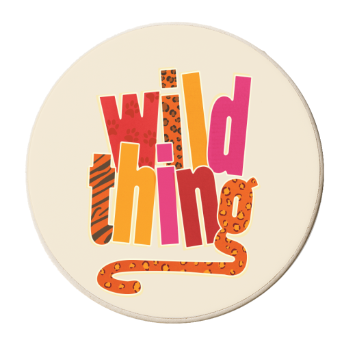 Wild Thing - personalised beer coaster by Ania Wieclaw
