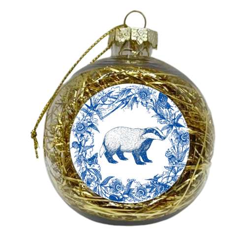 Wild Willow | Badger - xmas bauble by Wallace Elizabeth