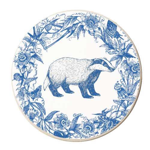Wild Willow | Badger - personalised beer coaster by Wallace Elizabeth
