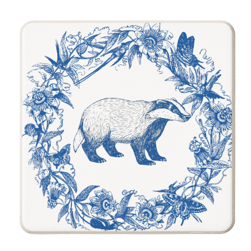Wild Willow | Badger - personalised beer coaster by Wallace Elizabeth