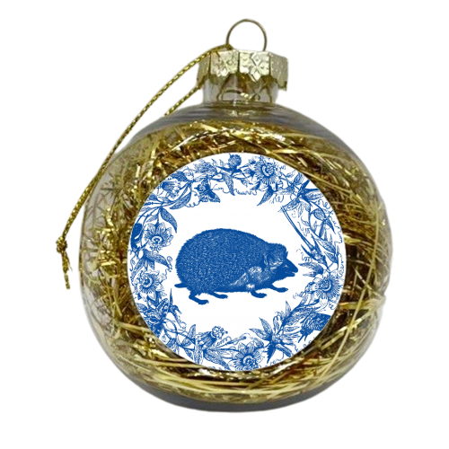 Wild Willow Hedgehog - xmas bauble by Wallace Elizabeth