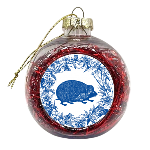 Wild Willow Hedgehog - xmas bauble by Wallace Elizabeth