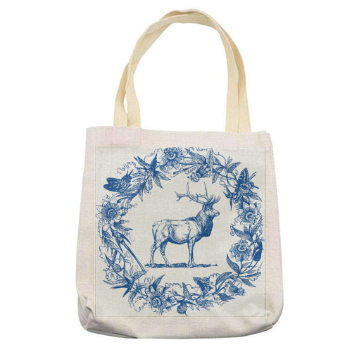 Wild Willow | Stag - printed canvas tote bag by Wallace Elizabeth