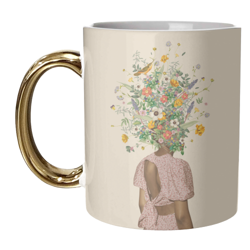 Wildflower bouquet - unique mug by Frida Floral Studio