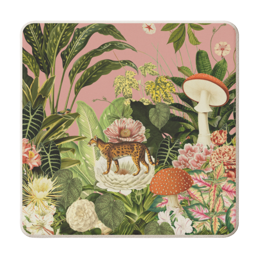 Wildlife Paradise - personalised beer coaster by Frida Floral Studio