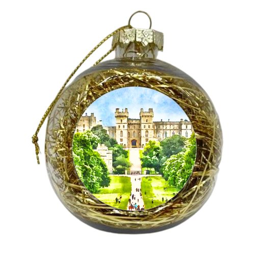 Windsor Castle Watercolour - xmas bauble by AP