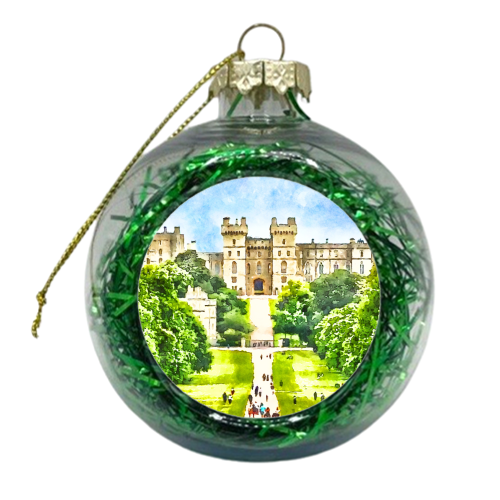Windsor Castle Watercolour - xmas bauble by AP