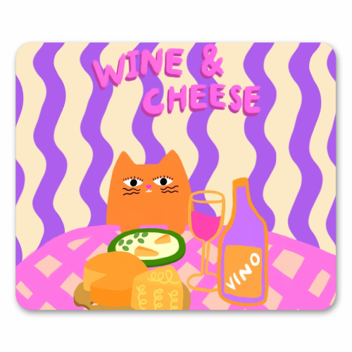 Wine & Cheese Club - mouse mat by The Paper Tail