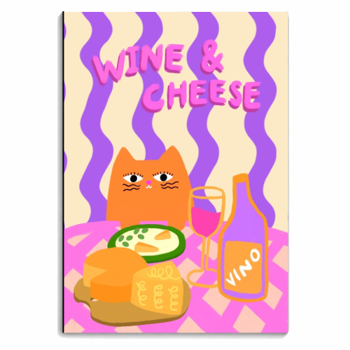 Wine & Cheese Club - personalised A4, A5, A6 notebook by The Paper Tail