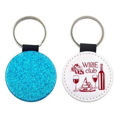 Wine Club – Champagne and Cheese Illustration - keyring by EZbie