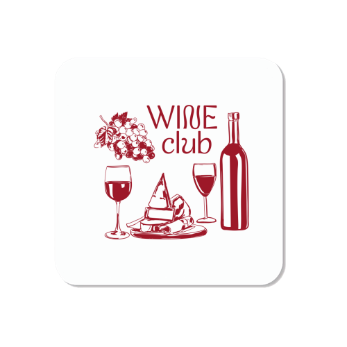 Wine Club – Champagne and Cheese Illustration - Magnet by EZbie