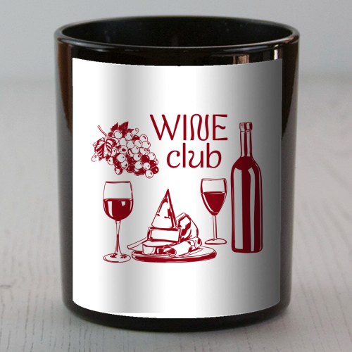 Wine Club – Champagne and Cheese Illustration - scented candle by EZbie