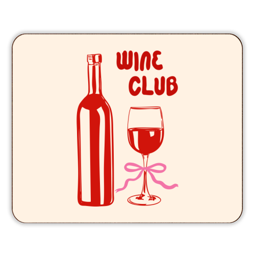 Wine Club Coquette – Romantic Wine Aesthetic - designer placemat by EZbie