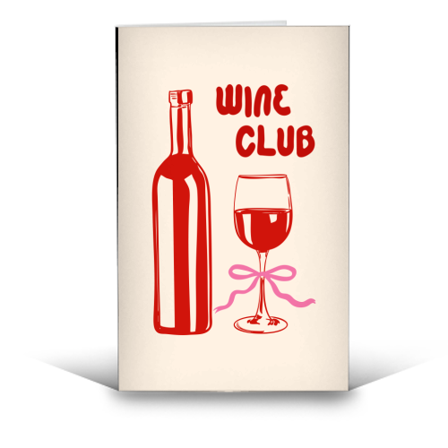 Wine Club Coquette – Romantic Wine Aesthetic - funny greeting card by EZbie