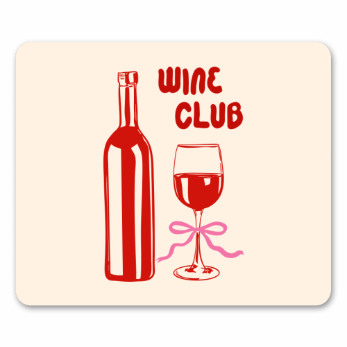 Wine Club Coquette – Romantic Wine Aesthetic - mouse mat by EZbie
