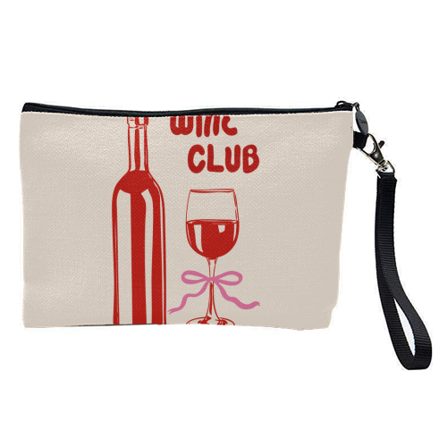 Wine Club Coquette – Romantic Wine Aesthetic - pretty makeup bag by EZbie