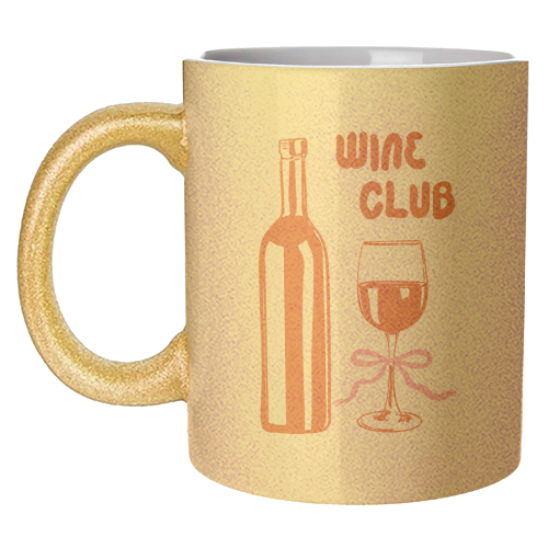 Wine Club Coquette – Romantic Wine Aesthetic - unique mug by EZbie