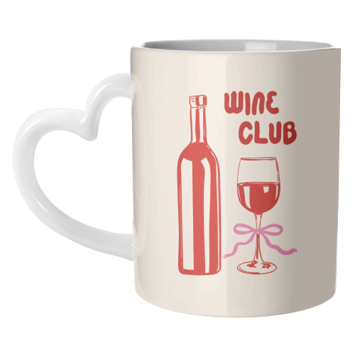 Wine Club Coquette – Romantic Wine Aesthetic - unique mug by EZbie