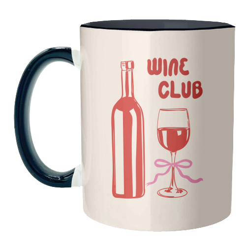 Wine Club Coquette – Romantic Wine Aesthetic - unique mug by EZbie