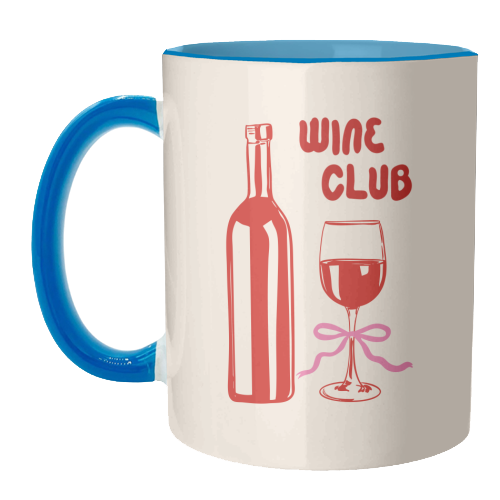 Wine Club Coquette – Romantic Wine Aesthetic - unique mug by EZbie